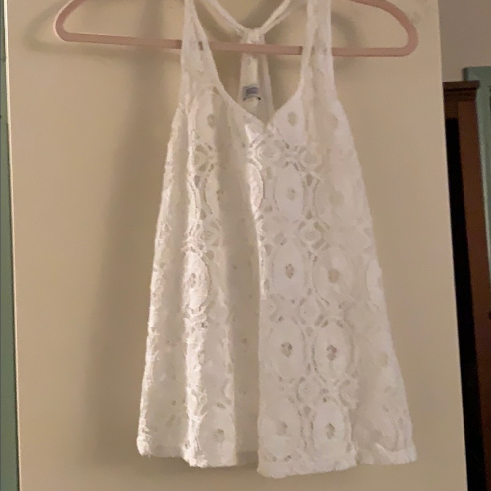 White Lace Tank Top